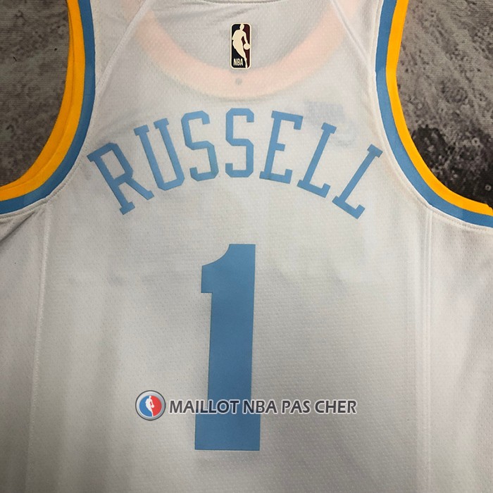 Maillot Los Angeles Lakers D'angelo Russell NO 1 Classic 2022-23 Blanc